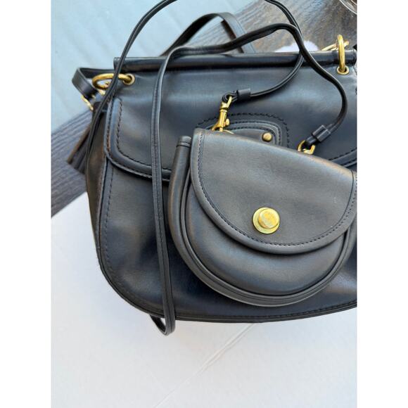 Vintage COACH NAVY MINI TURN LOCK Crossbody CONVERTIBLE Belt Bag 9826 USA Nice - Picture 14 of 14